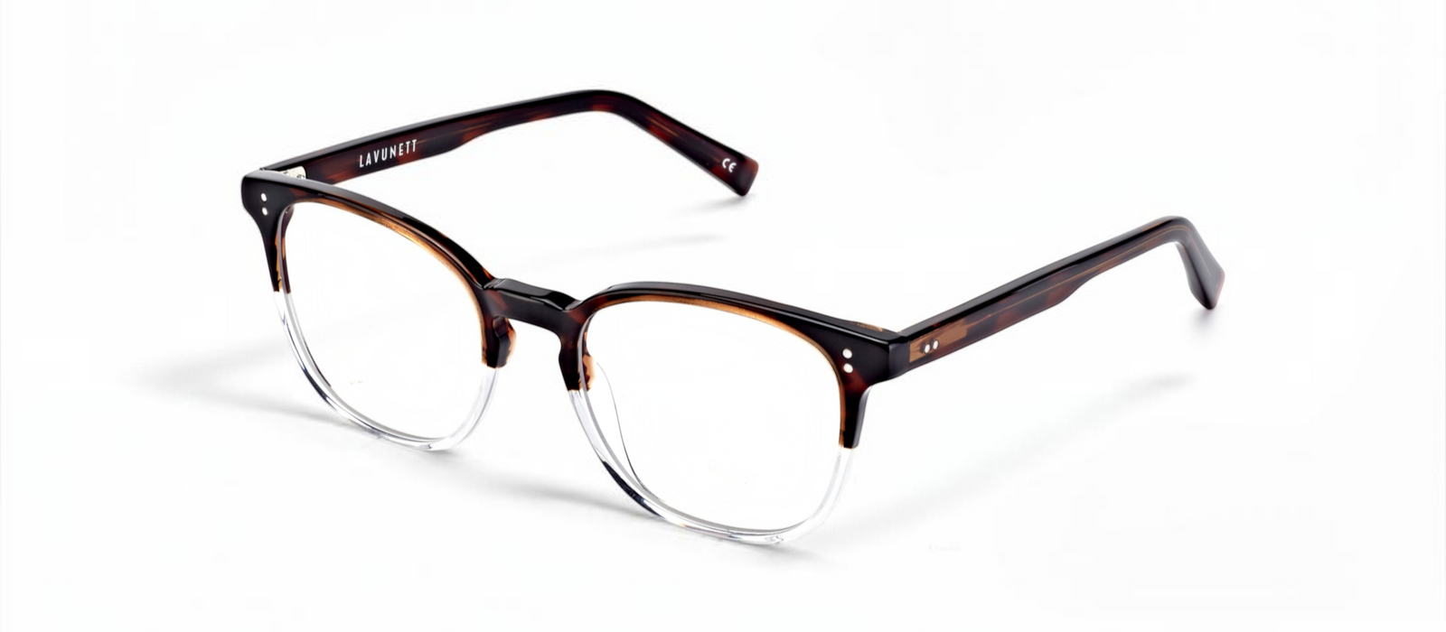 lavunett Franklin square blue light glasses in tortoiseshell acetate, view 2