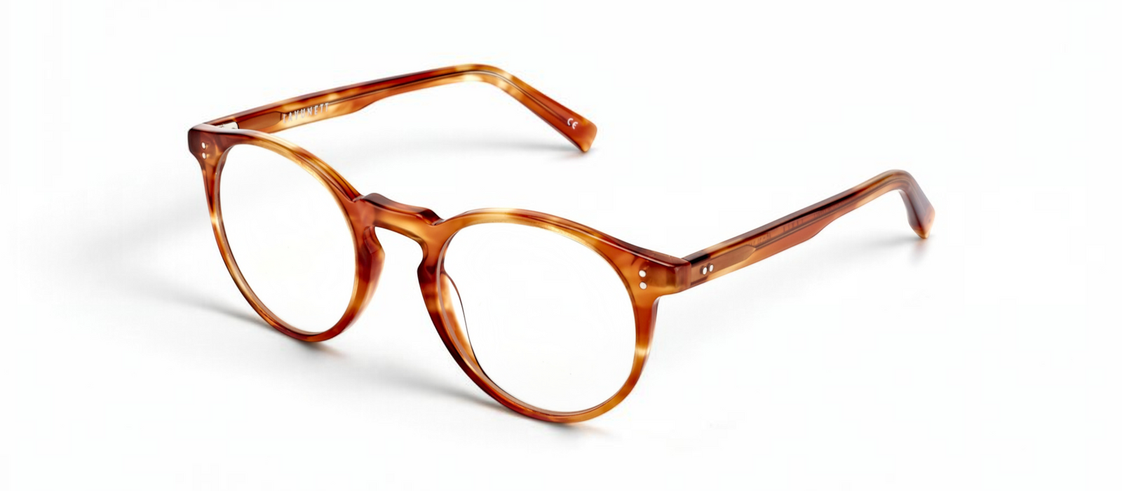 lavunett Layla round blue light glasses in tortoiseshell acetate, view 2