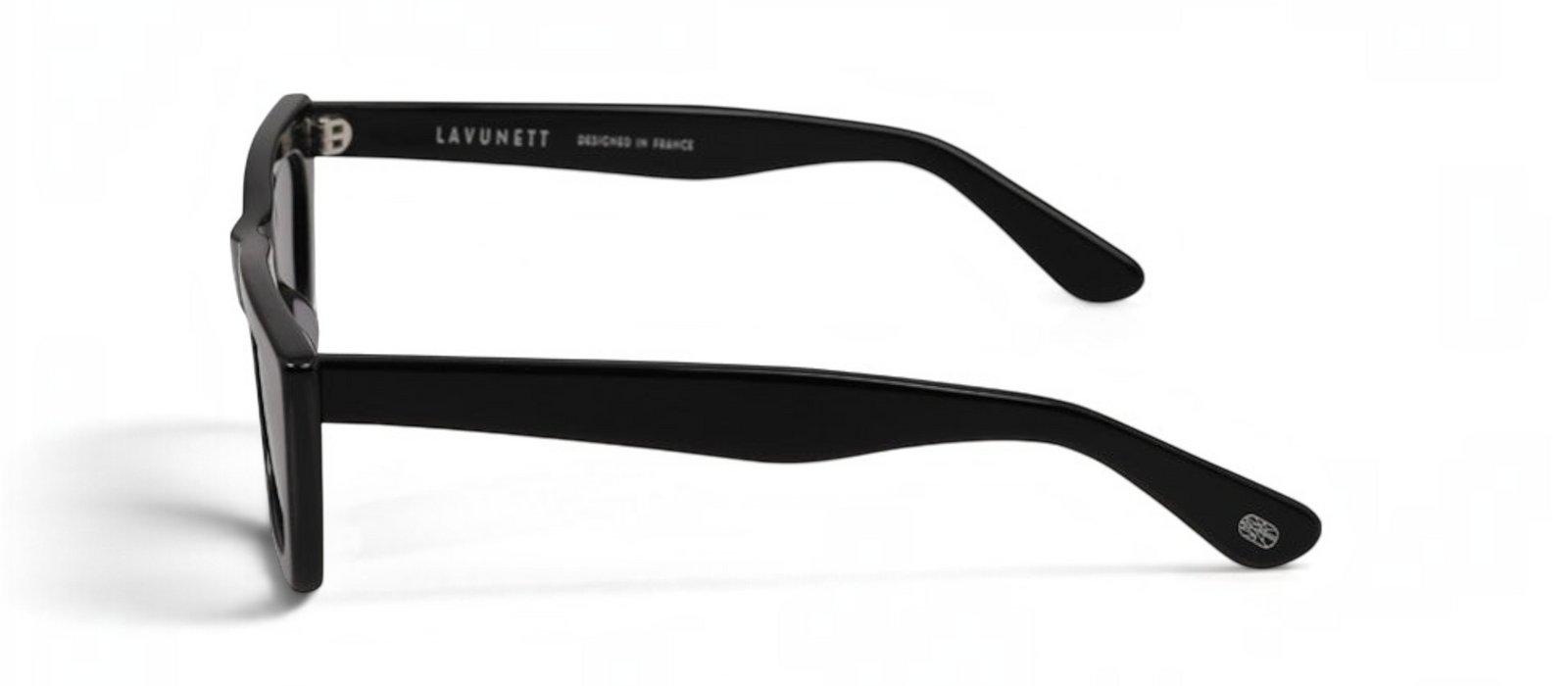 lavunett Dolce cat-eye sunglasses in black acetate with polarised lenses, view 3