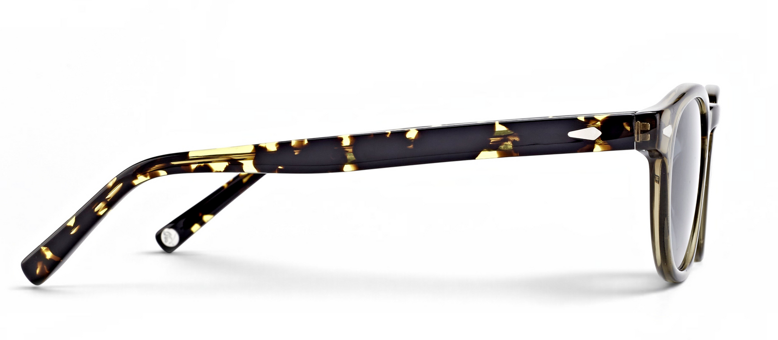 lavunett Grinder round sunglasses in coloured acetate with polarised lenses, view 3