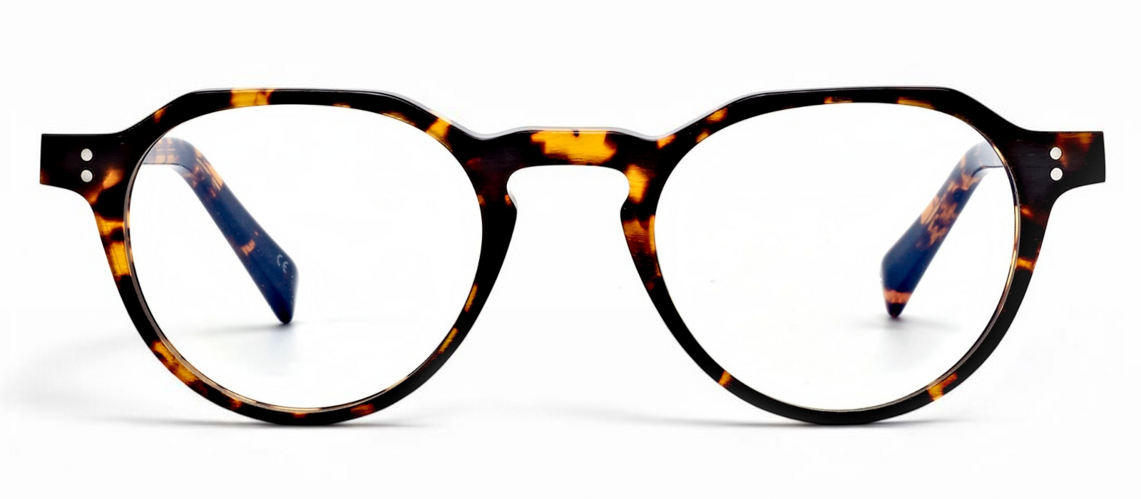 lavunett Swan round blue light glasses in tortoiseshell acetate