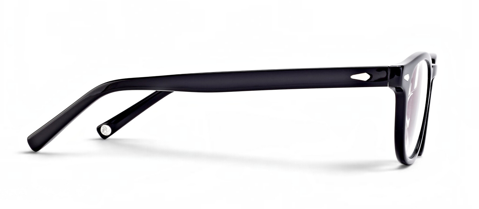 lavunett Sheeran round blue light glasses in black acetate, view 3
