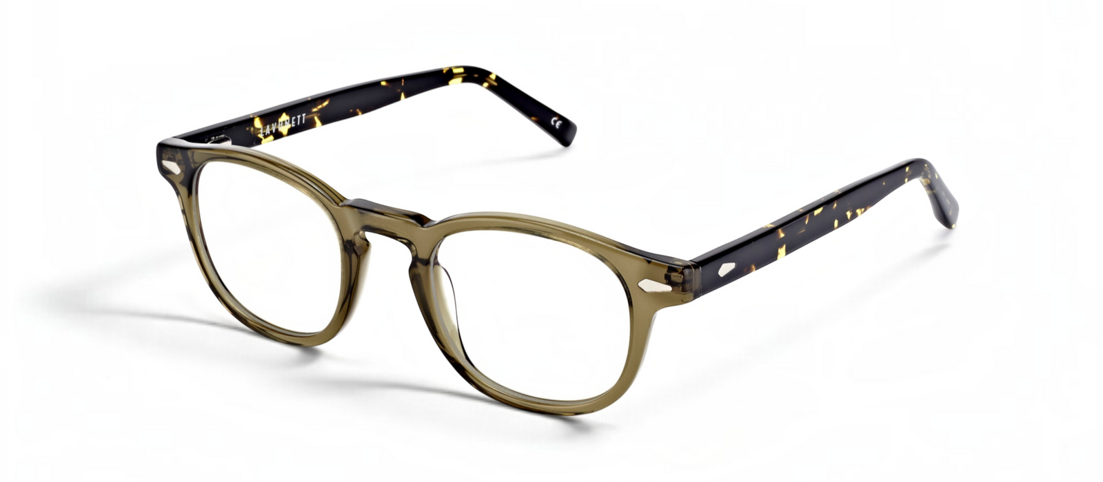 lavunett Amnesia round blue light glasses in coloured acetate, view 2