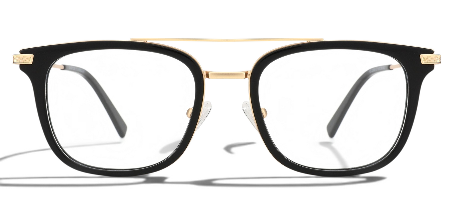 lavunett Djam aviator glasses in titanium with clear lenses