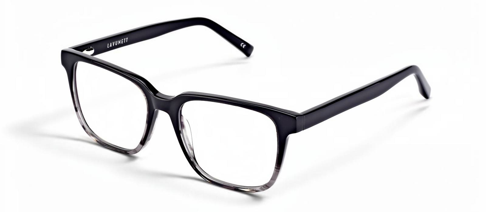 lavunett Joshua square blue light glasses in black acetate, view 2