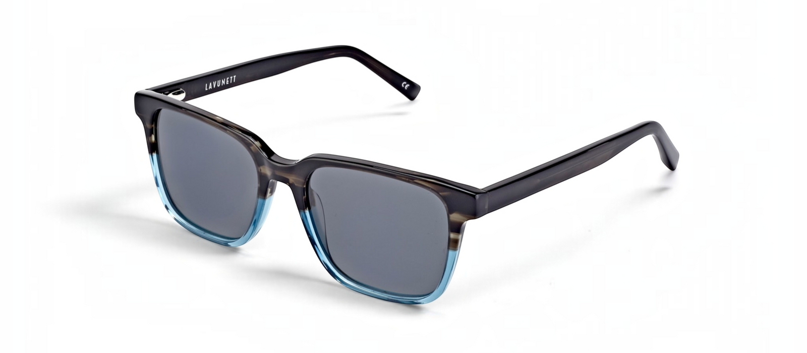 lavunett Naerobi square sunglasses in coloured acetate with polarised lenses, view 2