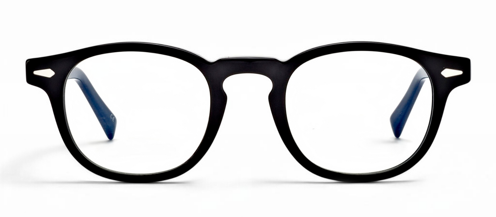 lavunett Sheeran round blue light glasses in black acetate