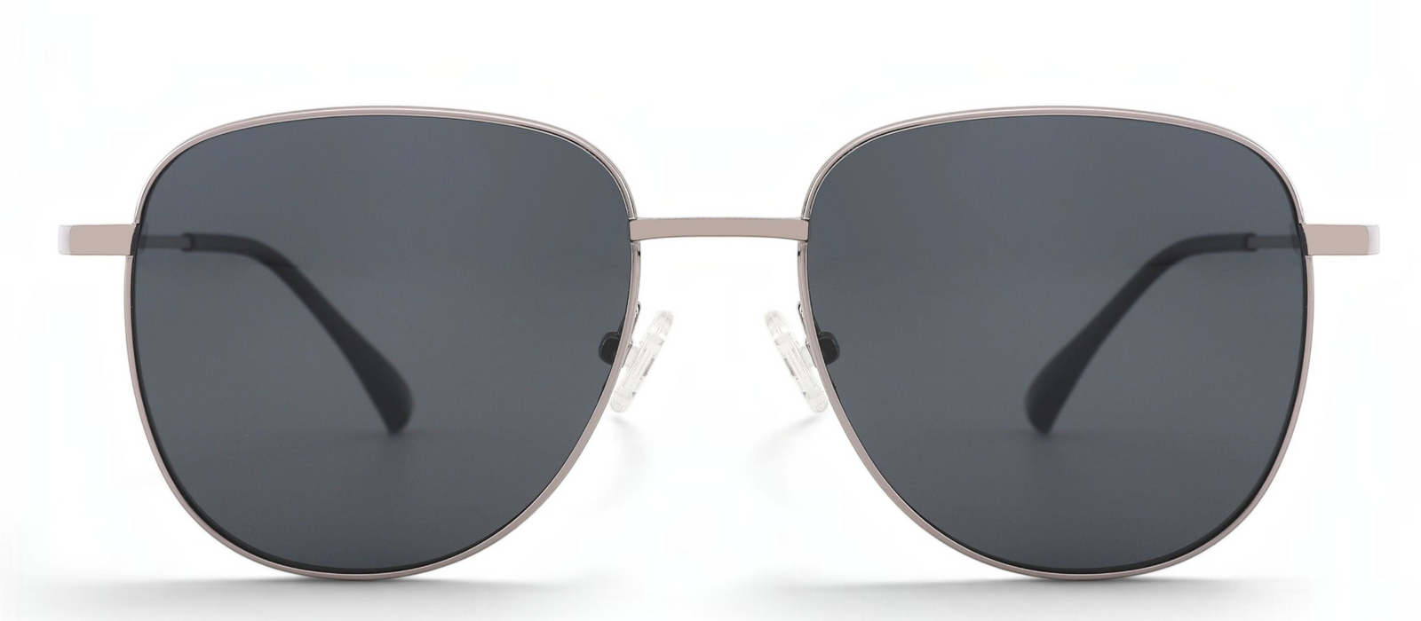 lavunett Pacho square sunglasses in silver titanium with tinted lenses