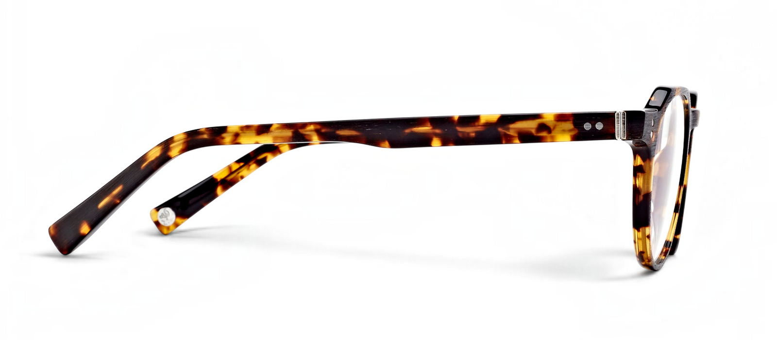 lavunett Swan round blue light glasses in tortoiseshell acetate, view 3