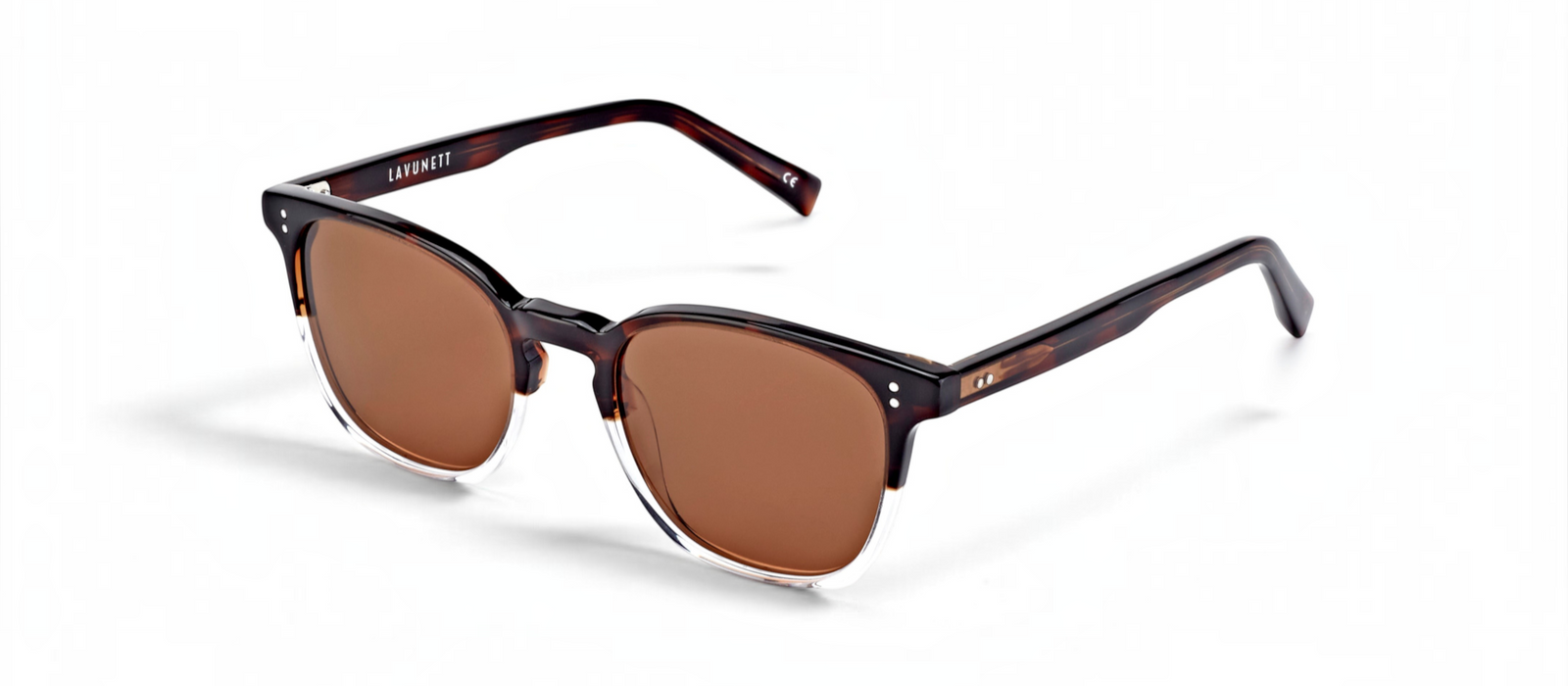 lavunett Cray square sunglasses in tortoiseshell acetate with polarised lenses, view 2