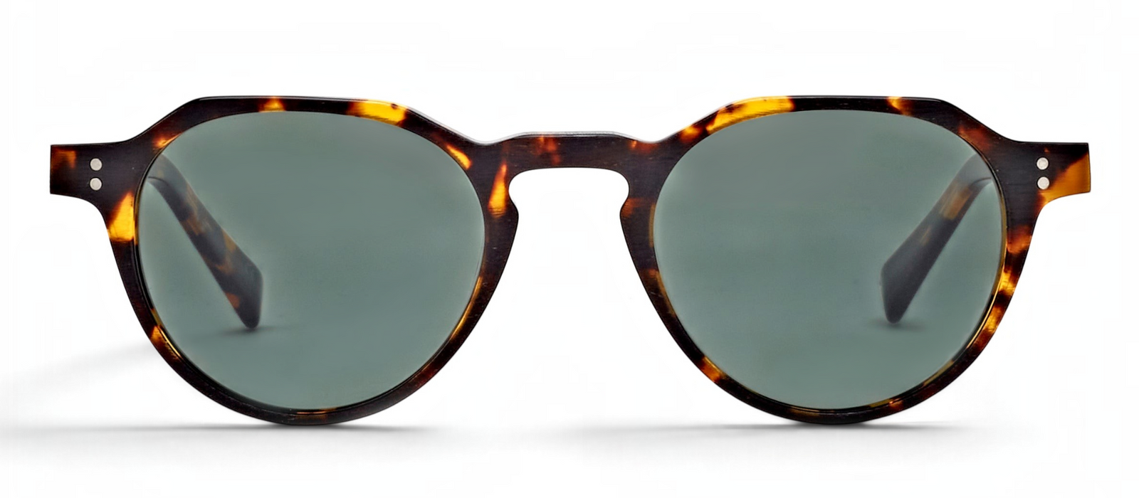 lavunett Shelby round sunglasses in tortoiseshell acetate with polarised lenses