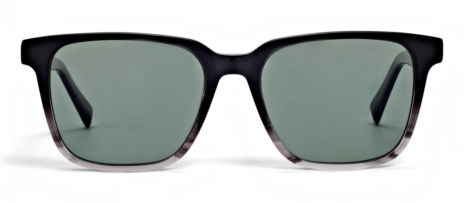 lavunett Degria square sunglasses in black acetate with polarised lenses