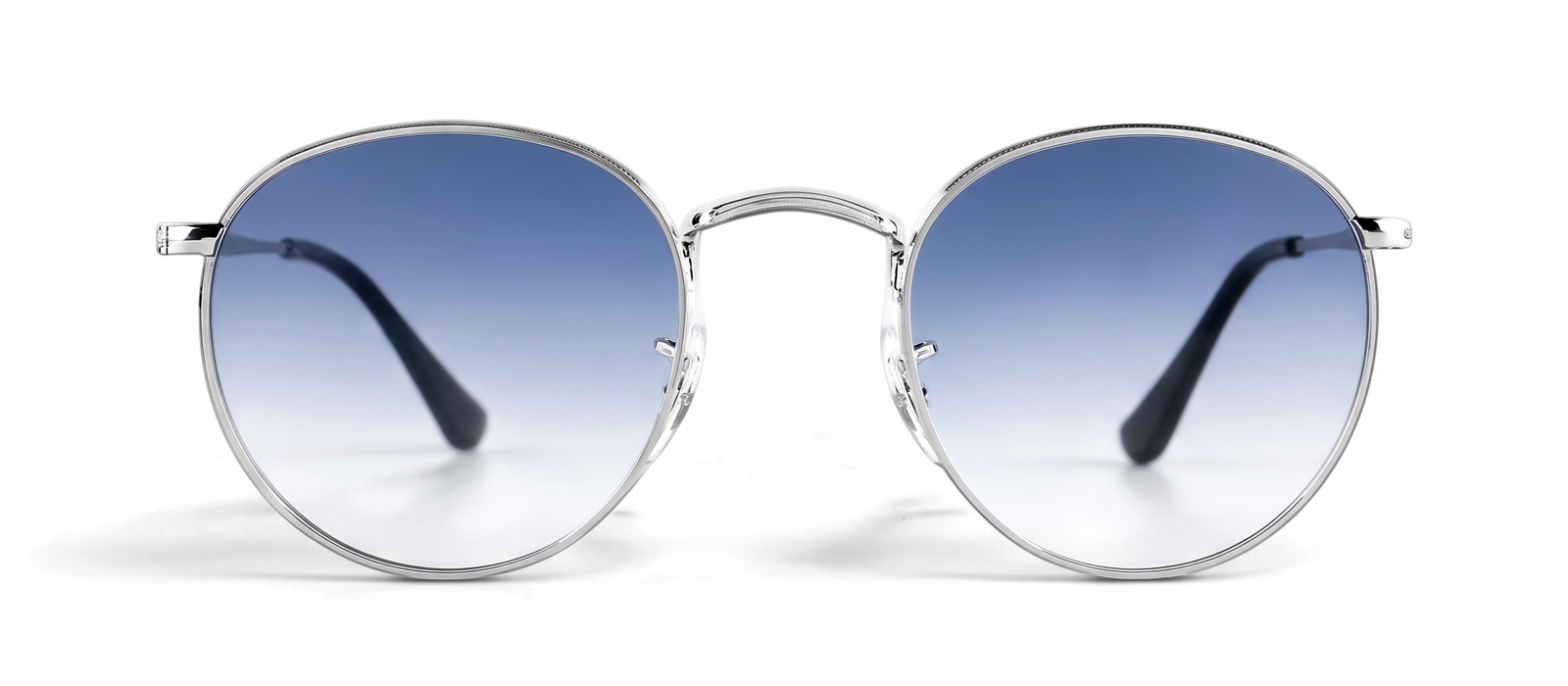 lavunett Benji round sunglasses in silver metal with tinted lenses