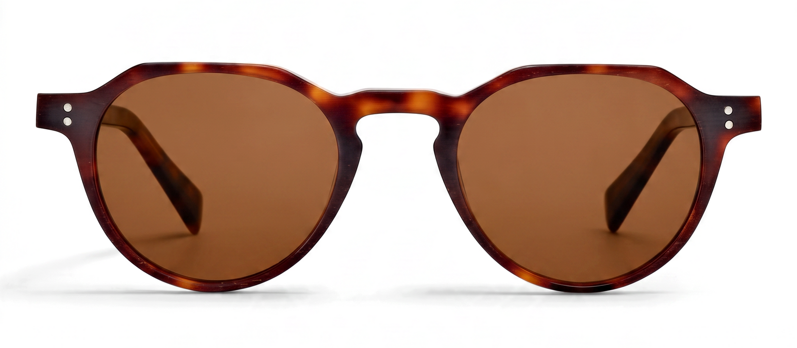 lavunett Brownie round sunglasses in tortoiseshell acetate with polarised lenses