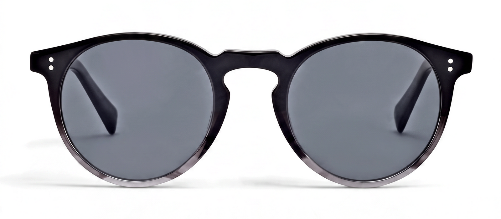 lavunett Furvus round sunglasses in black acetate with polarised lenses