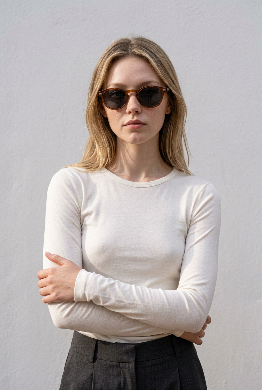 Woman wearing lavunett Blitz sunglasses