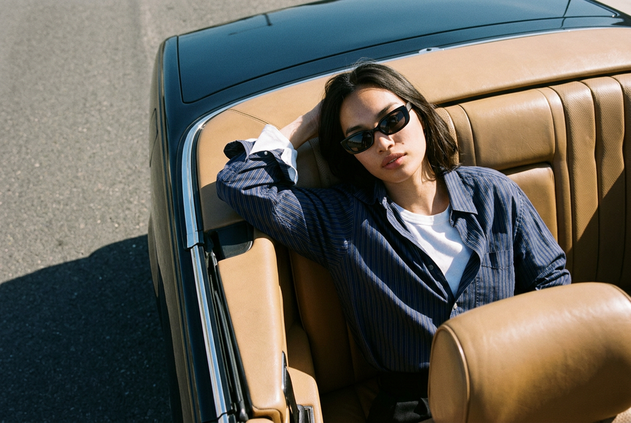 Lavunett convertible close-up with Jackie frames