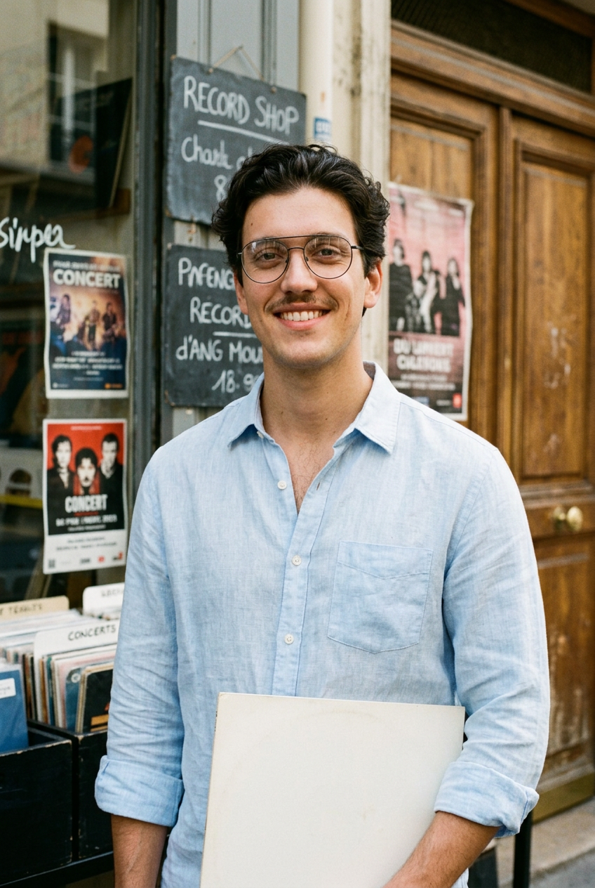 Man wearing lavunett Pablito glasses