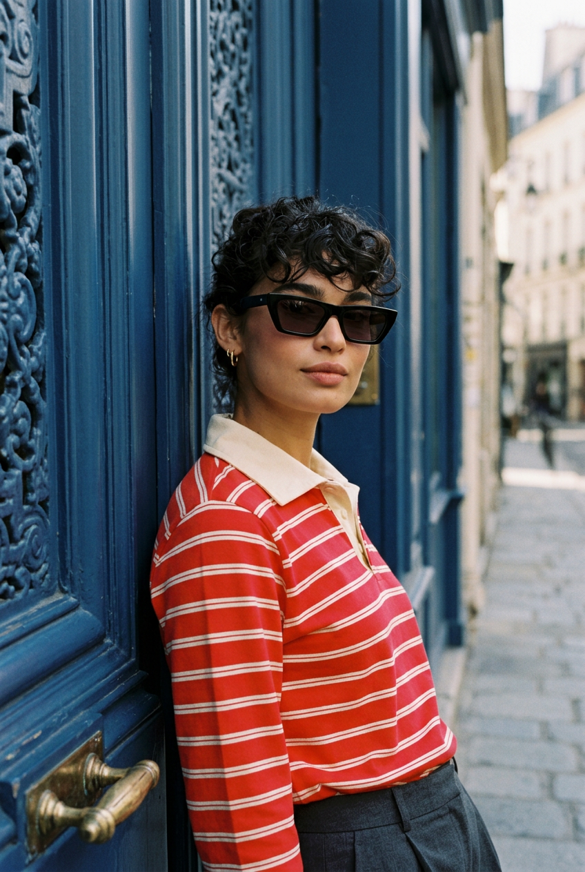 Woman wearing lavunett Dolce sunglasses