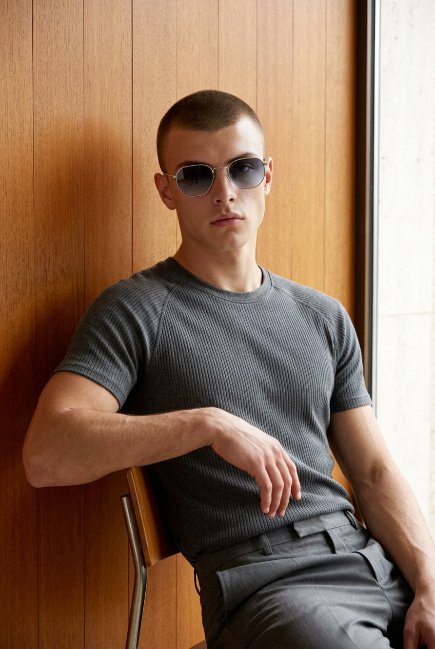 Man wearing lavunett Hexa sunglasses