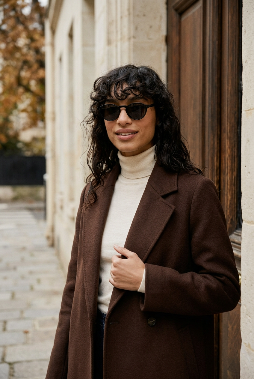 Woman wearing lavunett Malcolm sunglasses