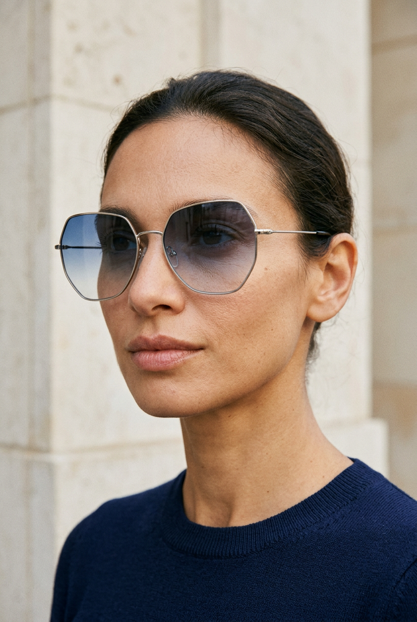 Woman wearing lavunett Rio sunglasses