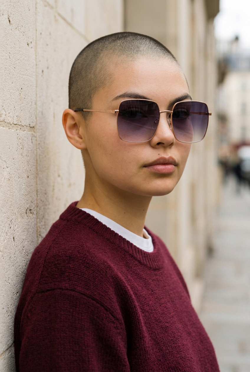 Woman wearing lavunett Vanessa sunglasses